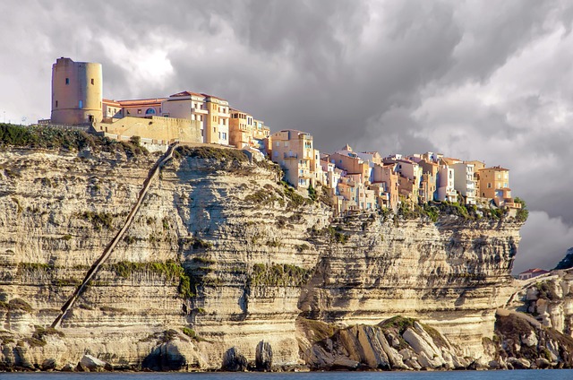 Bonifacio depuis la côte