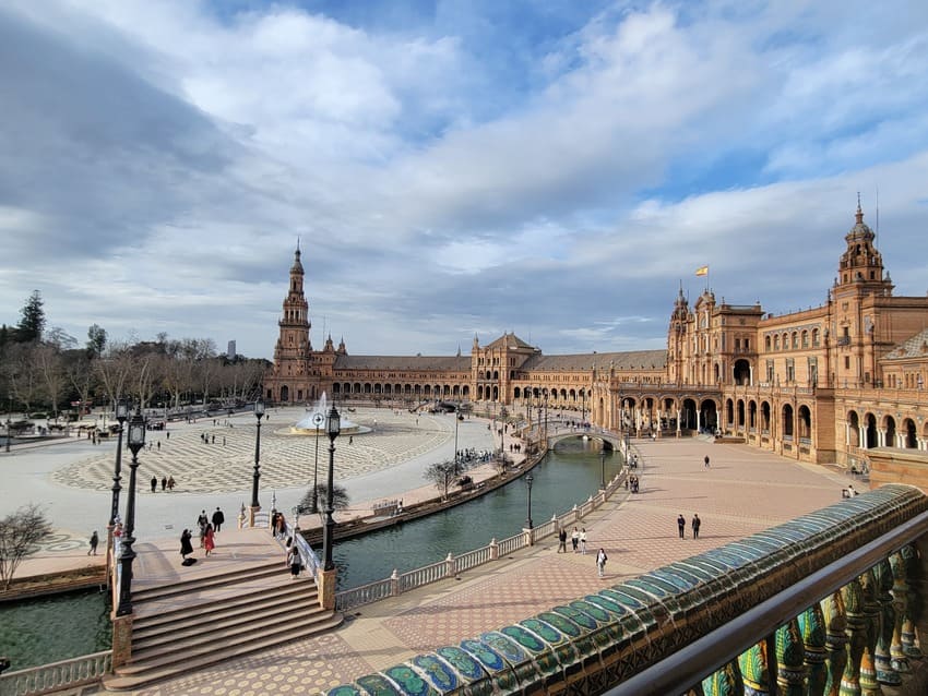 Vue sur la Plaza de Espana depuis les balcons