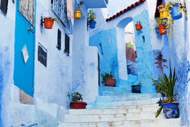 Village bleu au Maroc