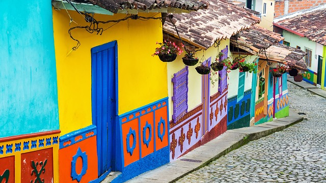 Village colorée en Colombie