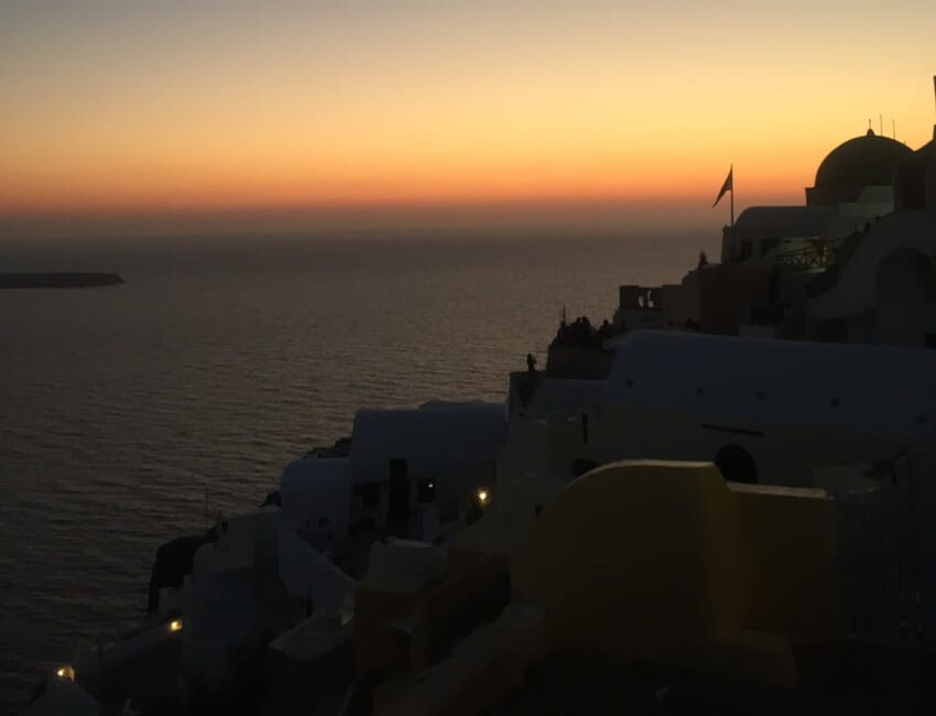 Coucher de soleil à Santorin