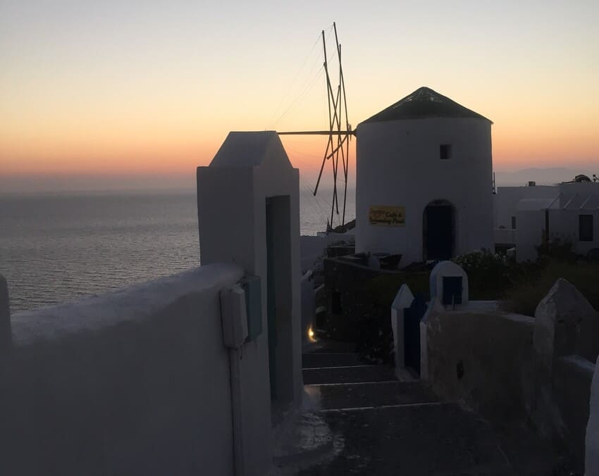 Coucher de soleil à Santorin