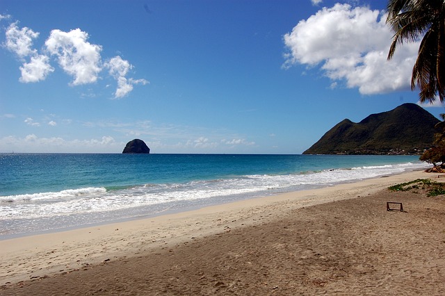 Plage de sablé doré à La Martinique 