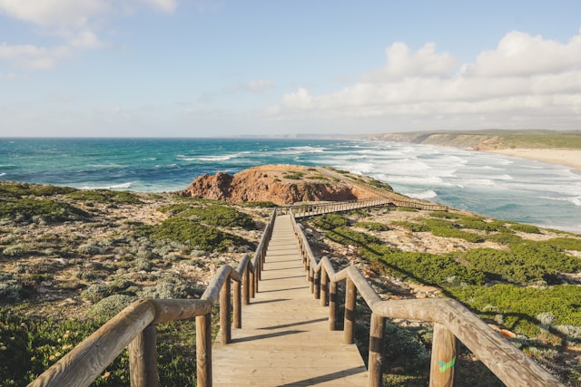 Promenade en bord de mer en Algarve