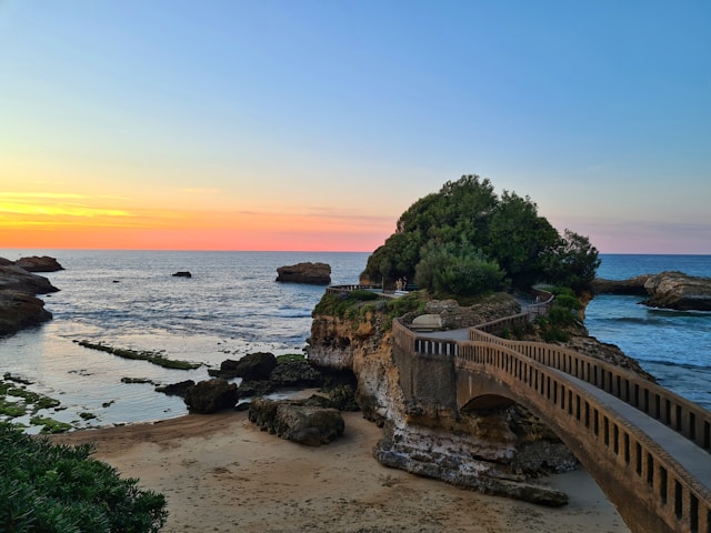 Paysage côtier à Biarritz