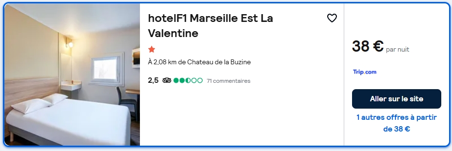 hotel à 38 euros à Marseille