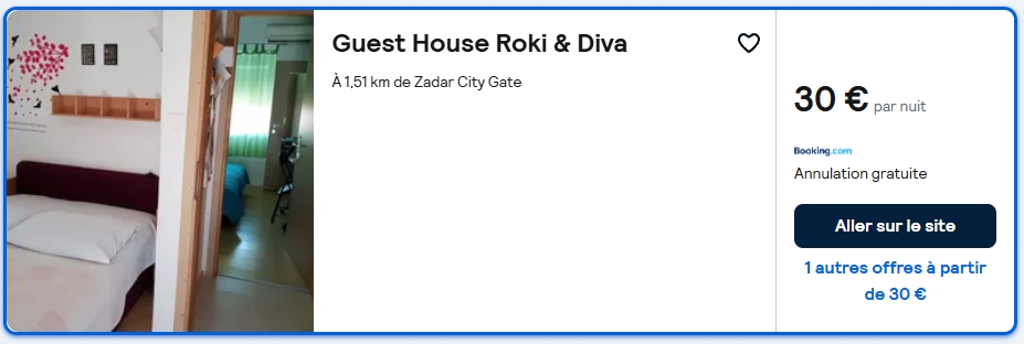 hotel à 30 euros à Zadar