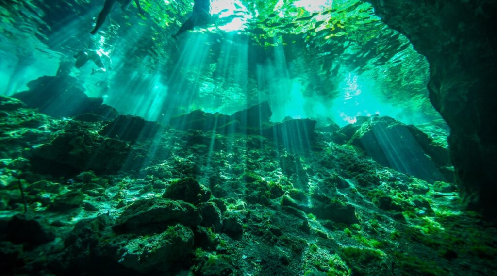 Cenote près de Cancun au Mexique