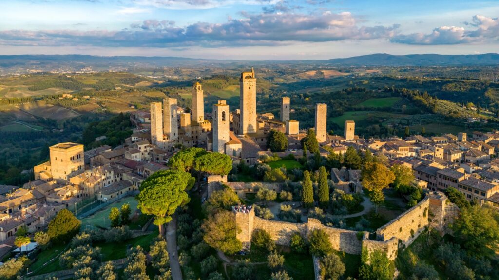 panorama de la ville de San Gimignano en Italie