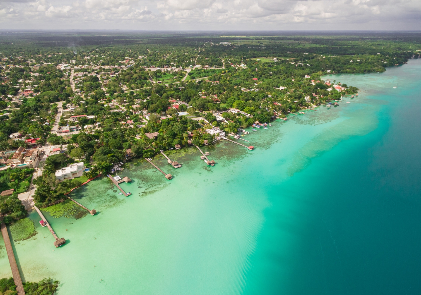 Plage d Bacalar  au Mexique