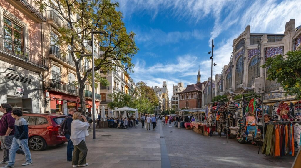 Ruelles animées à Valence en Espagne