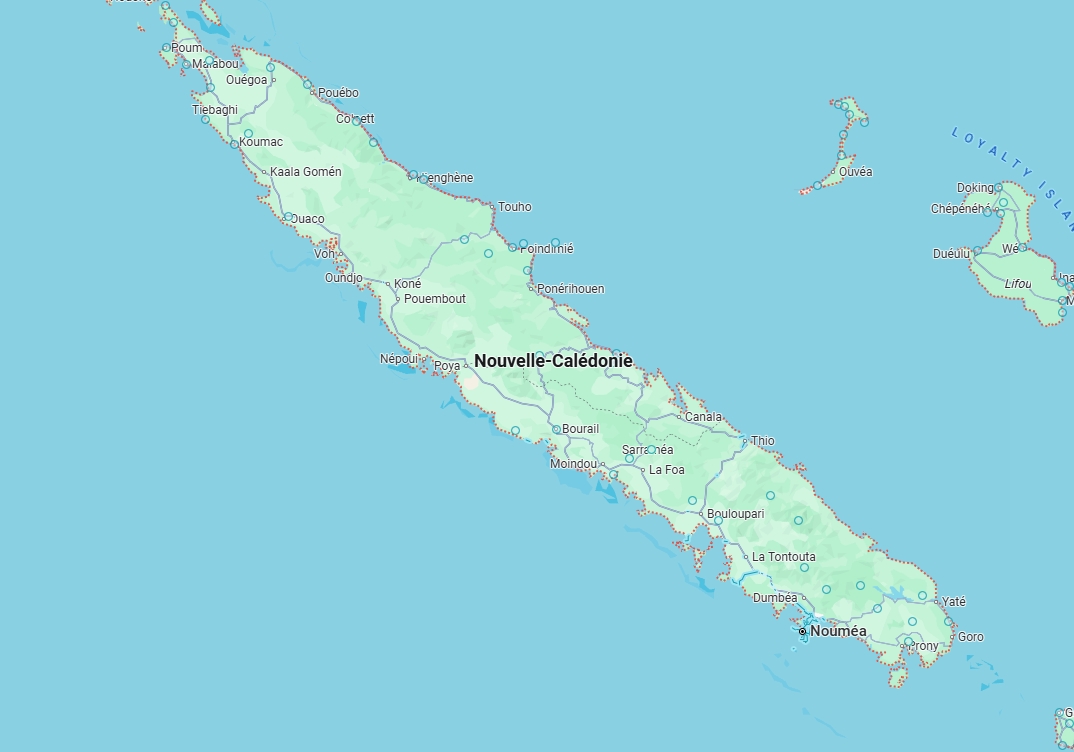 carte Nouvelle Calédonie