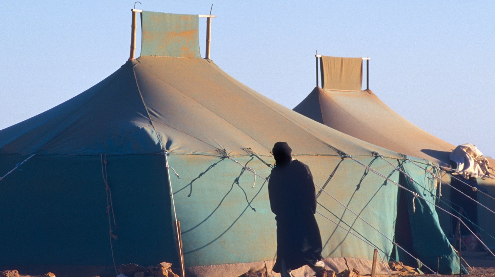 Campement dans le désert en Algérie