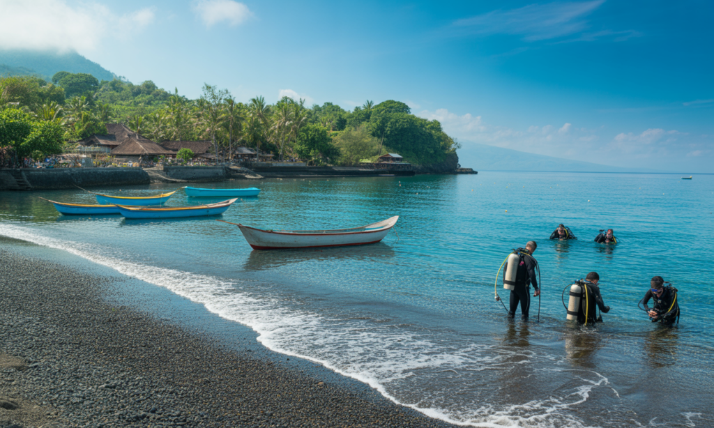 Amed Beach Bali : que faire dans ce village de plongée ? découvrez amed beach à bali, un village de plongée incontournable. explorez ses fonds marins, profitez d'activités nautiques et imprégnez-vous de la culture locale pour un séjour inoubliable.