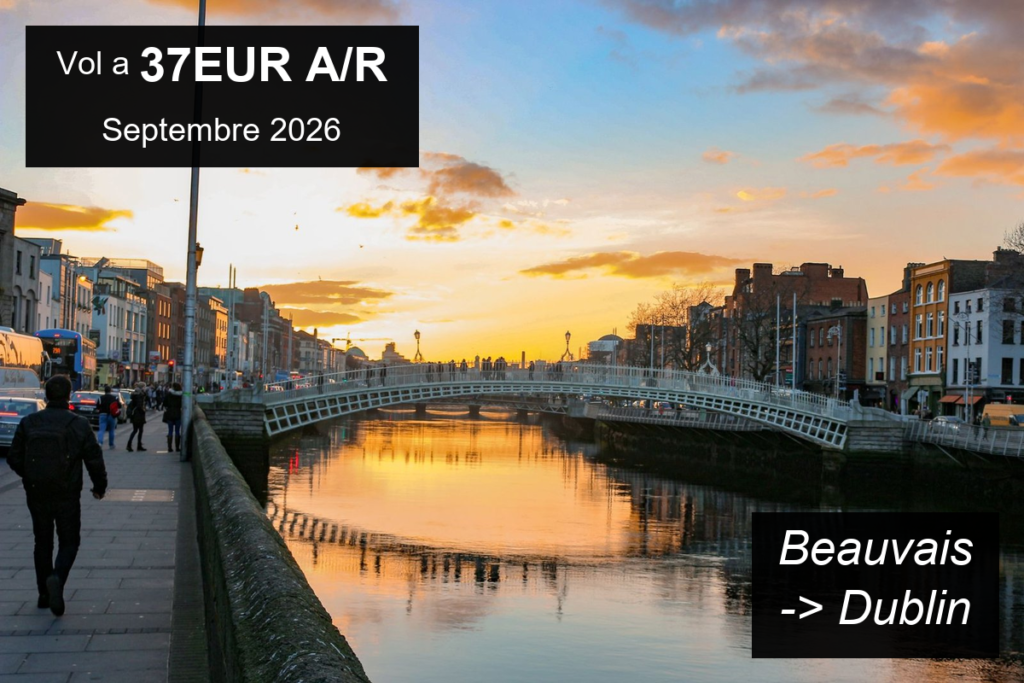 Banniere 5 destinations vol pas cher depuis Beauvais en septembre 2026 des 37EUR A/R